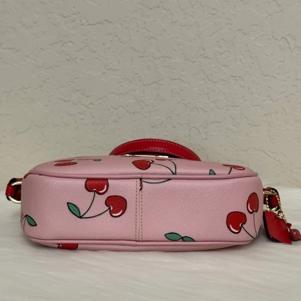 Coach Mini Jamie Camera Bag With Heart Cherry Print - Picture 6 of 12